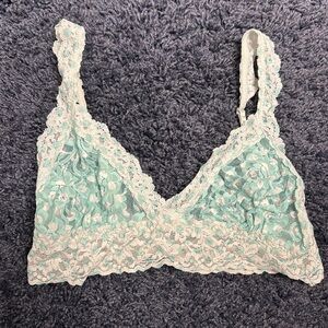 Hanky Panky Bralette Aqua blue and white polka dot size XS